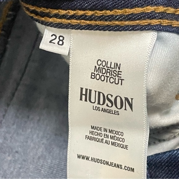 Hudson Women's Collin Mid Rise Bootcut Jeans Blue Flap Pockets Sz 28. - Picture 7 of 11